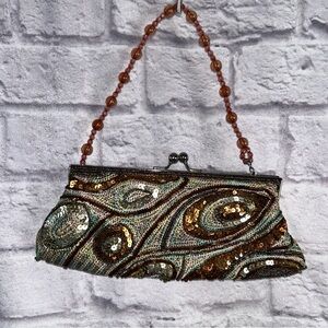 Gold Iridescent Rhinestone Evening Bag Sparkly
Y2K Glam